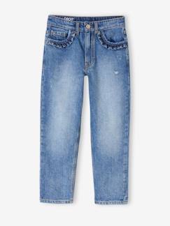 Jean droit MorphologiK fille tour de hanches Medium - vertbaudet enfant -Jean droit MorphologiK fille tour de hanches Medium