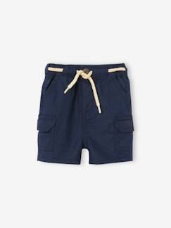 Short en lin et coton bébé - vertbaudet enfant Bébé-Short-Short en lin et coton bébé