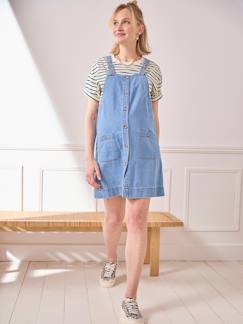 Robe chasuble en jean grossesse et allaitement - vertbaudet enfant Robe chasuble en jean grossesse et allaitement - vertbaudet enfant