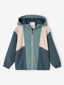 Coupe-vent à capuche colorblock garçon - vertbaudet enfant Garçon-Manteau, veste-Coupe-vent à capuche colorblock garçon