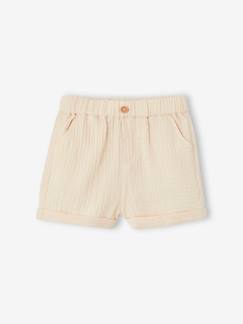 Short en gaze de coton bébé - vertbaudet enfant Bébé-Short-Short en gaze de coton bébé