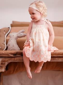 Robe brodée et son bandeau assorti bébé - vertbaudet enfant Bébé-Ensemble-Robe brodée et son bandeau assorti bébé