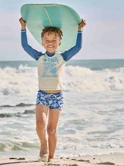 UV-bestendige zwemset met zwemshirt + boxershort voor jongens - vertbaudet enfant -UV-bestendige zwemset met zwemshirt + boxershort voor jongens