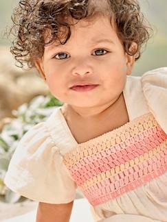Blouse en gaze de coton bébé encolure en crochet - vertbaudet enfant Bébé-Chemise, blouse-Blouse en gaze de coton bébé encolure en crochet