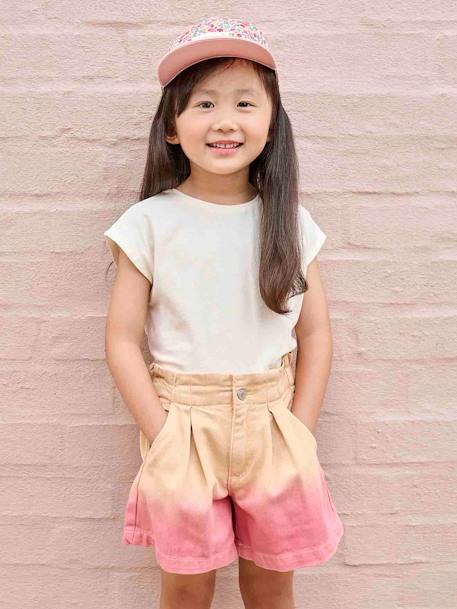 Short en toile effet dip dye fille - vertbaudet enfant Fille-Short en toile effet dip dye fille