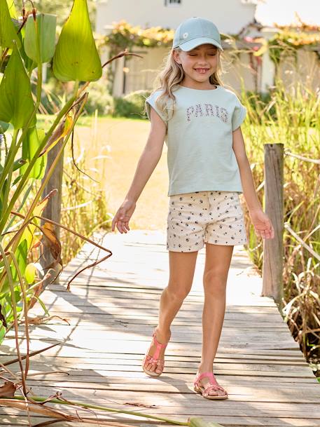 Short à fleurs fille - vertbaudet enfant Fille-Short-Short à fleurs fille
