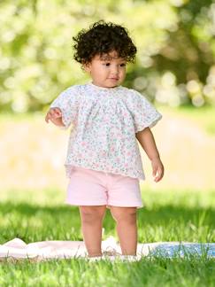 Short bébé avec sa ceinture fleurie - vertbaudet enfant Bébé-Short-Short bébé avec sa ceinture fleurie