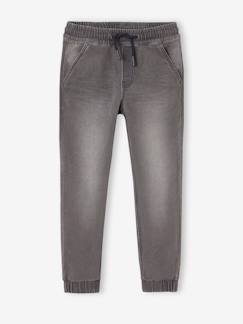 Pantalon jogger en molleton effet denim facile à enfiler garçon - vertbaudet enfant Garçon-Jean-Pantalon jogger en molleton effet denim facile à enfiler garçon