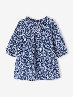 Robe à fleurs bébé fille en gaze de coton - vertbaudet enfant Robe à fleurs bébé fille en gaze de coton - vertbaudet enfant