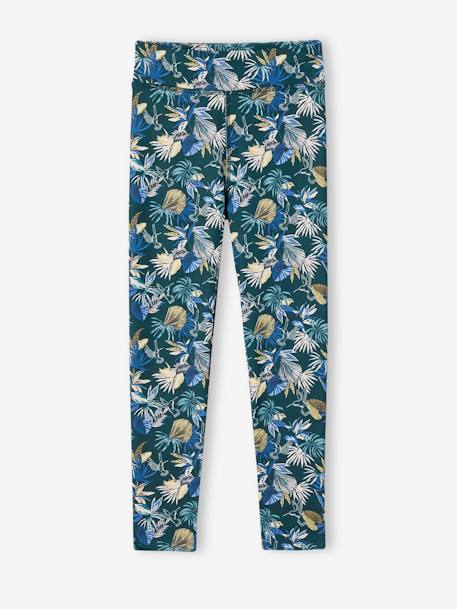Legging sport matière technique fille motifs fleurs exotiques - vertbaudet enfant Fille-Collection sport-Legging sport matière technique fille motifs fleurs exotiques