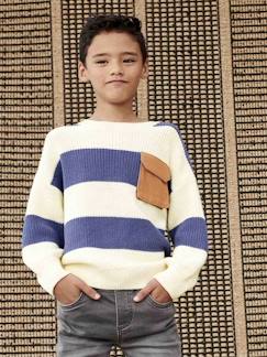 Pull à larges rayures garçon - vertbaudet enfant Garçon-Pull, gilet, sweat-Pull-Pull à larges rayures garçon