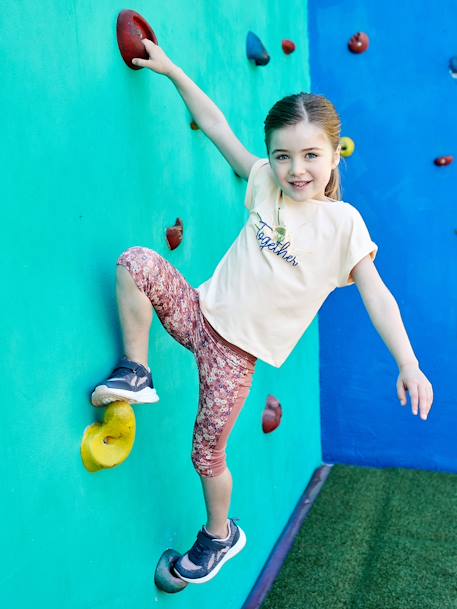 Ensemble de sport t-shirt et corsaire fille motif "sunrise" irisé - vertbaudet enfant Fille-Collection sport-Ensemble de sport t-shirt et corsaire fille motif "sunrise" irisé
