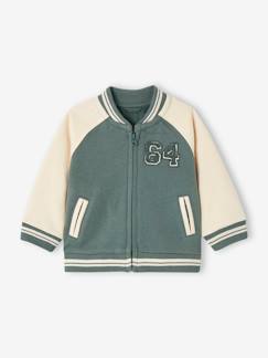 Teddyjack baby met rits van molton - vertbaudet enfant Baby-Trui, vest, sweater-Trui-Teddyjack baby met rits van molton