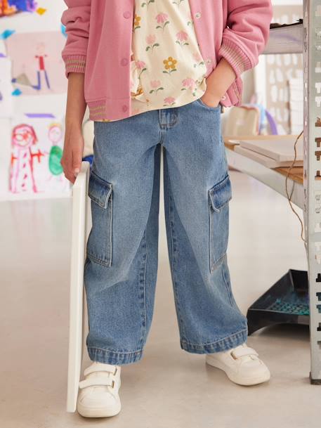 Jean large cargo fille - vertbaudet enfant Jean large cargo fille - vertbaudet enfant