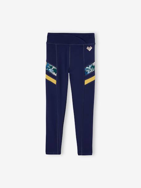 Legging sport matière technique fille bandes côtés fantaisie - vertbaudet enfant Fille-Collection sport-Legging sport matière technique fille bandes côtés fantaisie