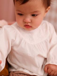 Blouse brodée bébé naissance - vertbaudet enfant Bébé-T-shirt, sous-pull-Blouse brodée bébé naissance