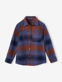 Chemise à carreaux en flanelle garçon - vertbaudet enfant Garçon-Chemise-Chemise à carreaux en flanelle garçon