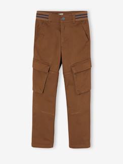 Pantalon cargo droit MorphologiK garçon tour de hanches fin - vertbaudet enfant -Pantalon cargo droit MorphologiK garçon tour de hanches fin