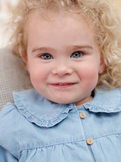 Blouse en denim léger bébé personnalisable - vertbaudet enfant Bébé-Chemise, blouse-Blouse en denim léger bébé personnalisable