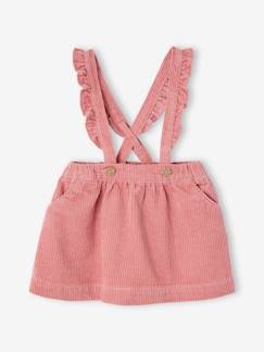 Fluwelen rokje met bandjes en ruches voor baby's - vertbaudet enfant Baby-Rok, jurk-Fluwelen rokje met bandjes en ruches voor baby's