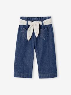 Jean large bébé avec ceinture à nouer - vertbaudet enfant Jean large bébé avec ceinture à nouer - vertbaudet enfant