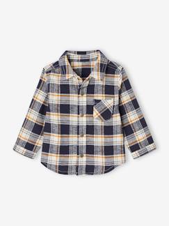 Chemise flanelle bébé à carreaux - vertbaudet enfant Bébé-Chemise, blouse-Chemise flanelle bébé à carreaux