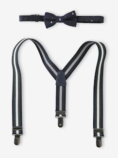 Lot noeud papillon et bretelles - vertbaudet enfant Garçon-Accessoires-Cravate, noeud papillon, ceinture-Lot noeud papillon et bretelles