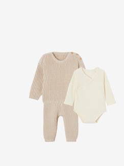 Ensemble 3 pièces mixte bébé naissance - vertbaudet enfant Bébé-Ensemble-Ensemble 3 pièces mixte bébé naissance