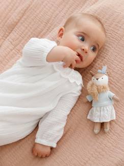 Combinaison en gaze de coton doublé bébé - vertbaudet enfant Bébé-Salopette, combinaison-Combinaison en gaze de coton doublé bébé
