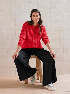 Pantalon large de grossesse effet satiné - vertbaudet enfant Vêtements de grossesse-Pantalon-Pantalon large de grossesse effet satiné
