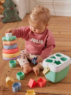Vormendoos en stapeltorenset - vertbaudet enfant Speelgoed-Eerste levensjaren-Eerste speelgoed-Vormendoos en stapeltorenset