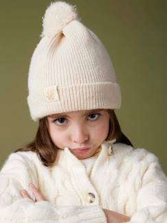 Meisjesset van geribd breiwerk met muts + sjaal + wanten/vingerhandschoentjes - vertbaudet enfant Meisje-Accessoires-Meisjesmuts, sjaal, handschoenen-Meisjesset van geribd breiwerk met muts + sjaal + wanten/vingerhandschoentjes