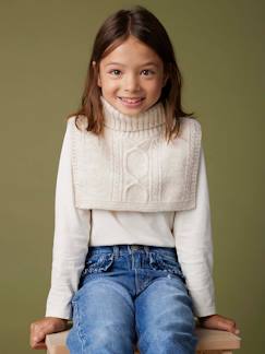 Snood van gekabeld breiwerk voor meisjes - vertbaudet enfant Meisje-Accessoires-Meisjesmuts, sjaal, handschoenen-Snood van gekabeld breiwerk voor meisjes