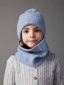 Set van muts + snood + wanten in kabelbreiwerk - vertbaudet enfant Meisje-Accessoires-Meisjesmuts, sjaal, handschoenen-Set van muts + snood + wanten in kabelbreiwerk