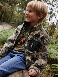 Sweat zippé en polaire camouflage garçon - vertbaudet enfant Garçon-Pull, gilet, sweat-Sweat zippé en polaire camouflage garçon