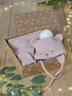 Coffret Noël bébé fille bonnet + snood + moufles - vertbaudet enfant Bébé-Accessoires-Coffret Noël bébé fille bonnet + snood + moufles