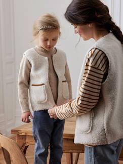 Omkeerbaar mouwloos vest voor kinderen familie-capsulecollectie - vertbaudet enfant -Omkeerbaar mouwloos vest voor kinderen familie-capsulecollectie