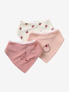 Set met 3 bandanaslabbetjes van badstof - vertbaudet enfant Verzorging-Baby eet en drinkt-Slabbetje-Set met 3 bandanaslabbetjes van badstof