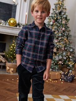 Chemise de Noël à carreaux garçon - vertbaudet enfant Garçon-Chemise-Chemise de Noël à carreaux garçon