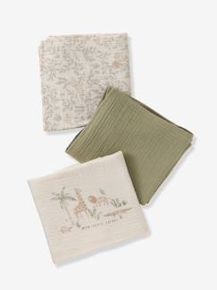 Set van 3 luiers van katoengaas BABYLON - vertbaudet enfant