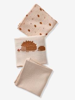 Set van 3 hydrofiele doeken van katoengaas EGEL - vertbaudet enfant