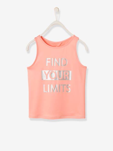 Débardeur sport fille inscription irisée - vertbaudet enfant Fille-T-shirt, sous-pull-Débardeur sport fille inscription irisée