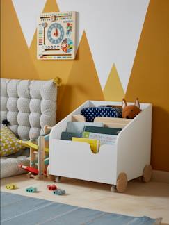 Coffre bibliothèque à roulettes SCHOOL - vertbaudet enfant