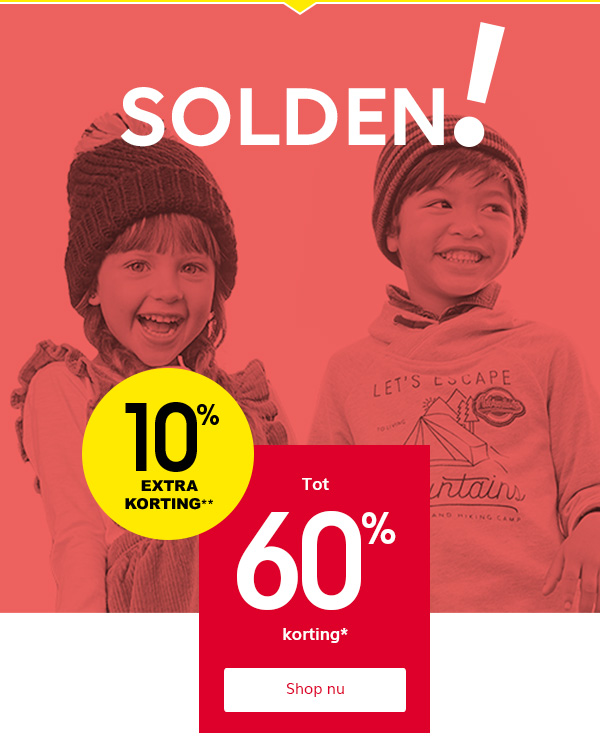 Tot 60% korting* + 10% extra korting**!