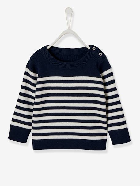 Pull Mariniere Bebe Garcon Encre Raye Bebe