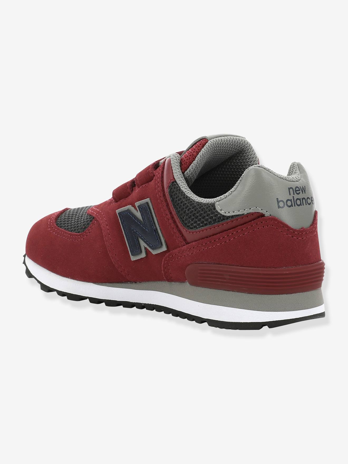 Leren sneakers met klittenband voor jongens 574 NEW BALANCE - rood, Schoenen
