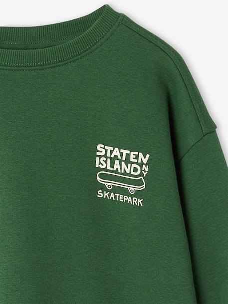 Sweat couleur motif poitrine Basics garçon pistache+rouge+vert - vertbaudet enfant 