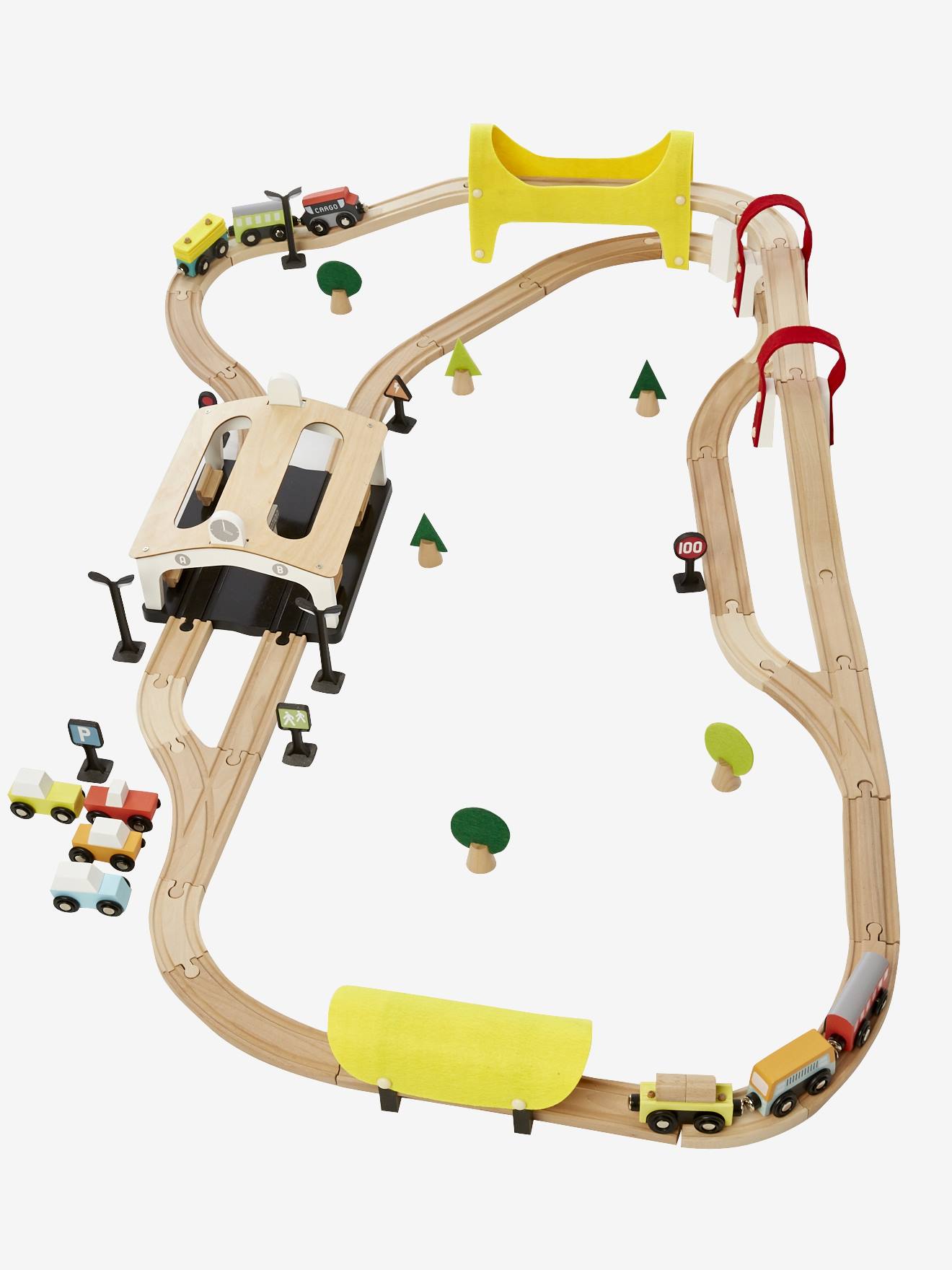 Circuit De Train 66 Pieces Multicolore Jouet