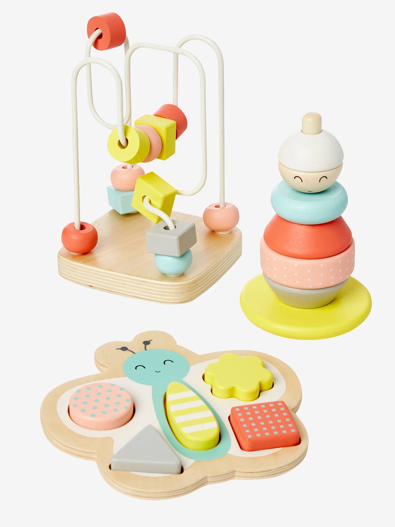 Le jouet simple - Coffret d'éveil avec trois jouets