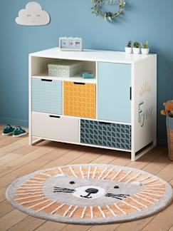 Linge de maison et décoration-Décoration-Tapis-Tapis rond lavable Lion